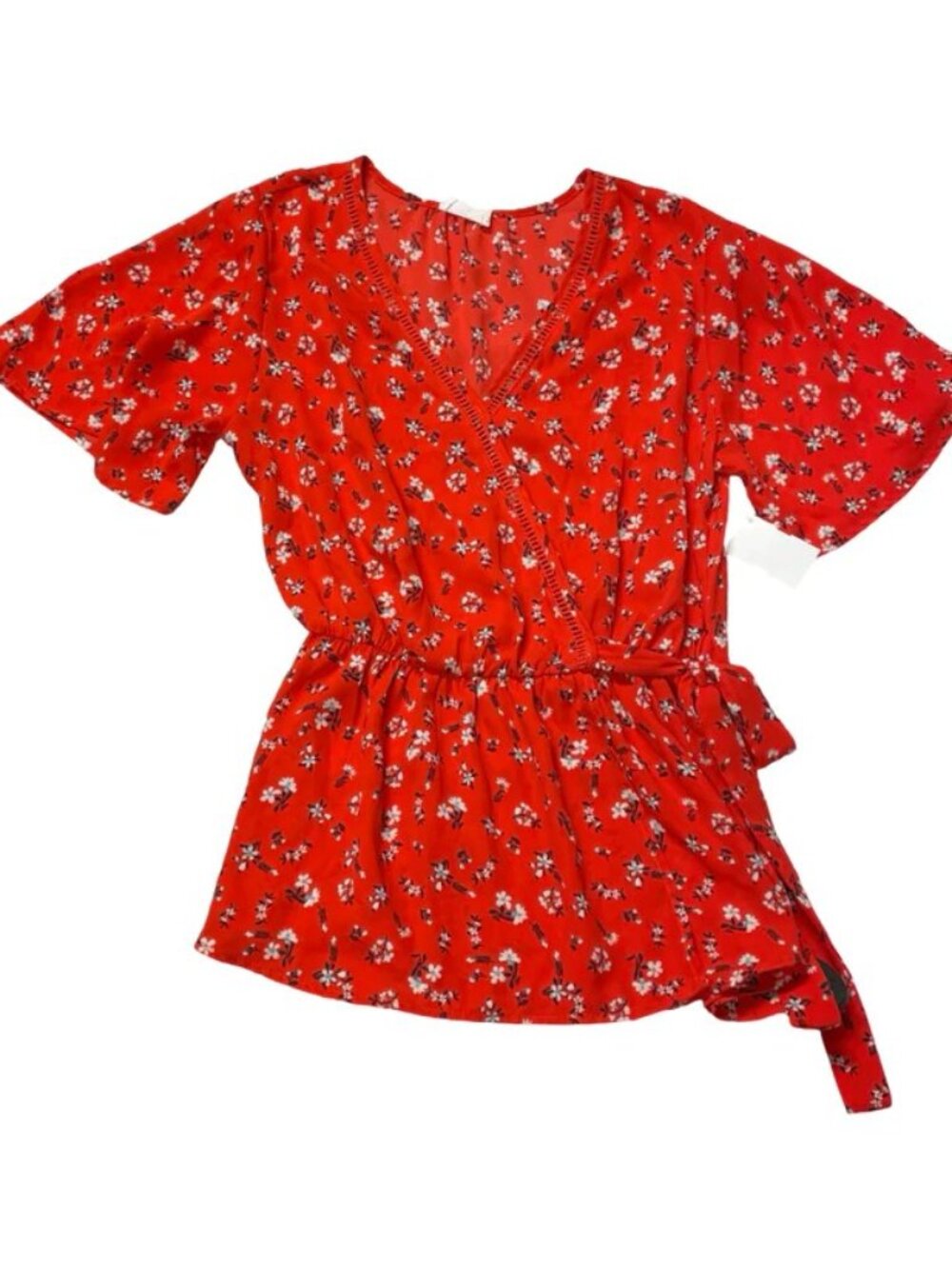 Sienna Sky Top in Red & White Size Small